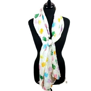 St. Patrick's Day Multicolor Shamrock Patterned Fashion Scarf